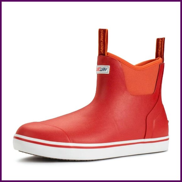 Women's Waterproof Non-Slip Deck Boots Fishing Rain Boots Ankle Boots